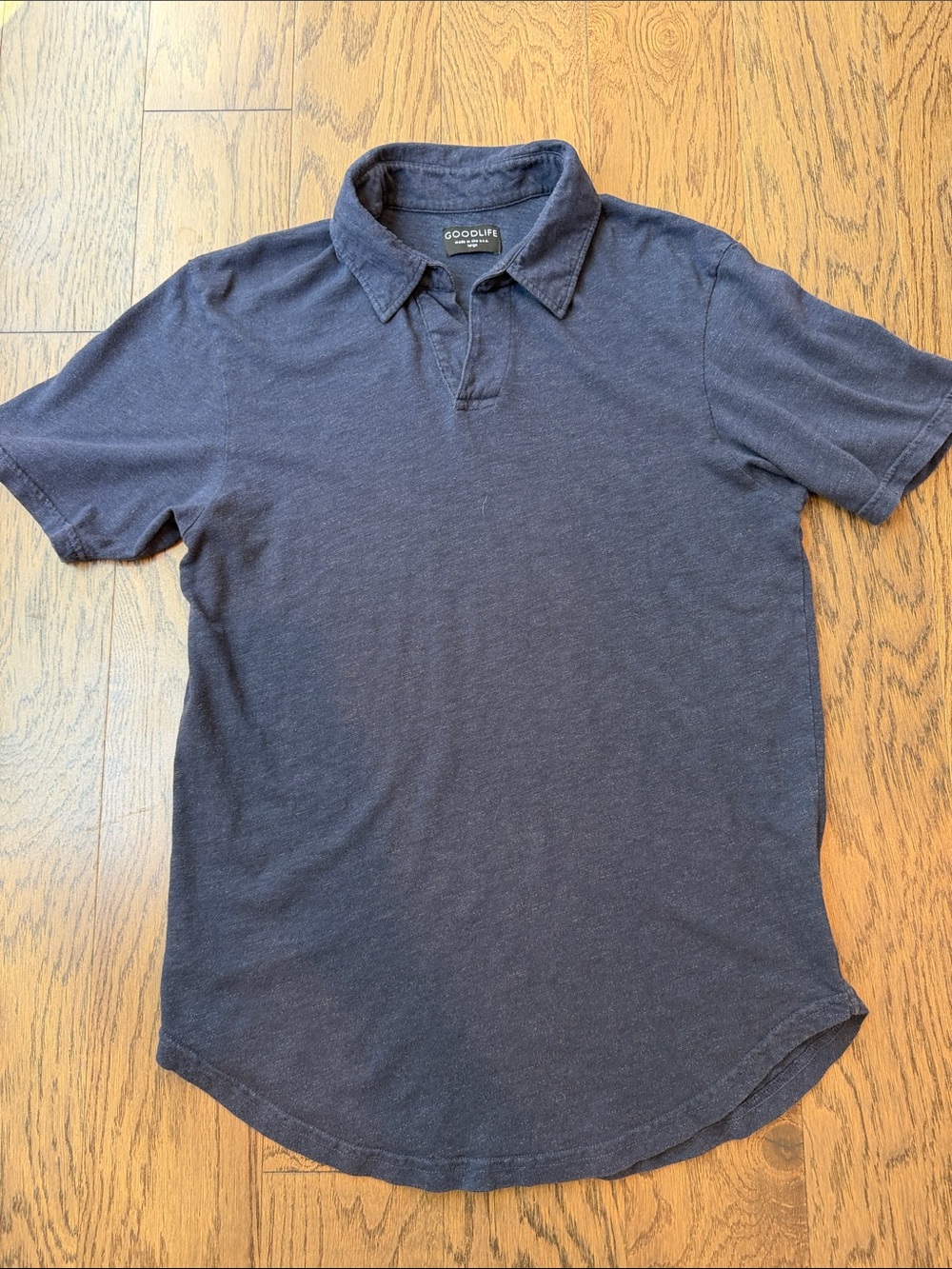 Goodlife Men's Navy Blue Short Sleeve Polo